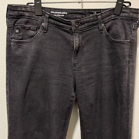 Adriano Goldschmied The Legging Ankle-Super skinny Ankle Grey Denim 28R fray hem - Picture 3 of 7